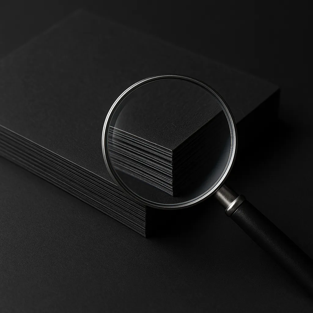 Black card material