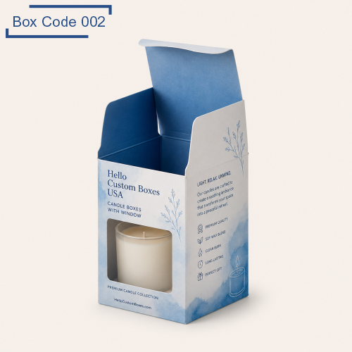 Custom Candle Boxes with Window