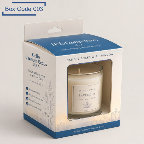 Custom Candle Boxes with Window