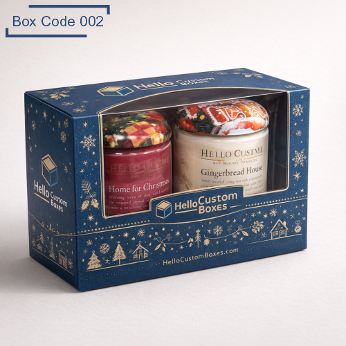 Custom Christmas Candle Packaging Boxes