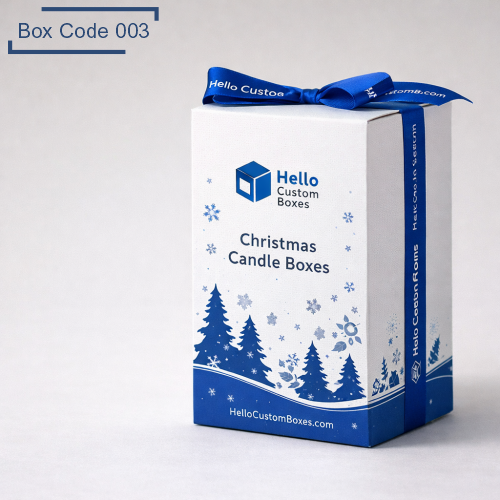 Custom Christmas Candle Packaging Boxes