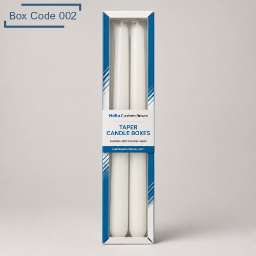 Custom Taper Candle Packaging Boxes