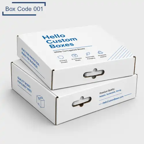 Custom White Corrugated Packaging Boxes