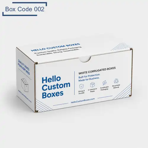 Custom White Corrugated Packaging Boxes