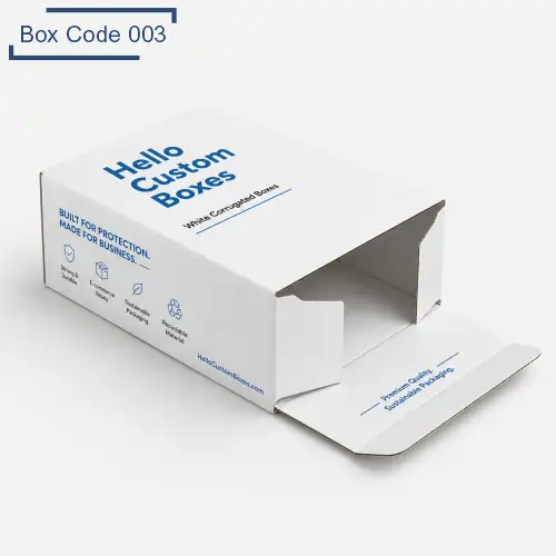 Custom White Corrugated Packaging Boxes