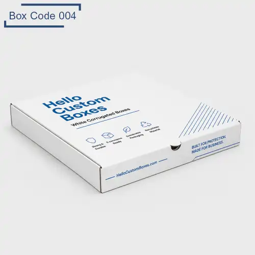 Custom White Corrugated Packaging Boxes