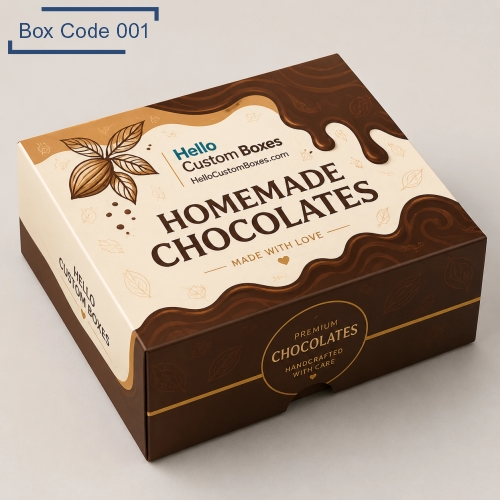 Premium boxes for homemade chocolates with elegant custom printing for artisan chocolates, gifts, and confectionery packaging.
