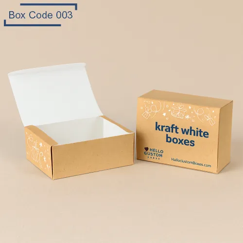 Custom Kraft White Boxes