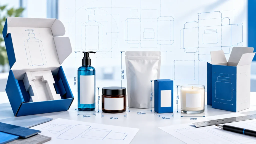 Product displayed beside an open packaging box to show product-first packaging design