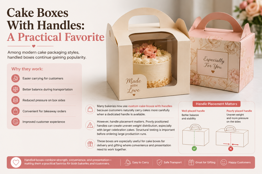Table showing the best cake box styles for birthdays, weddings, gifting, delivery, retail display, and celebrations.