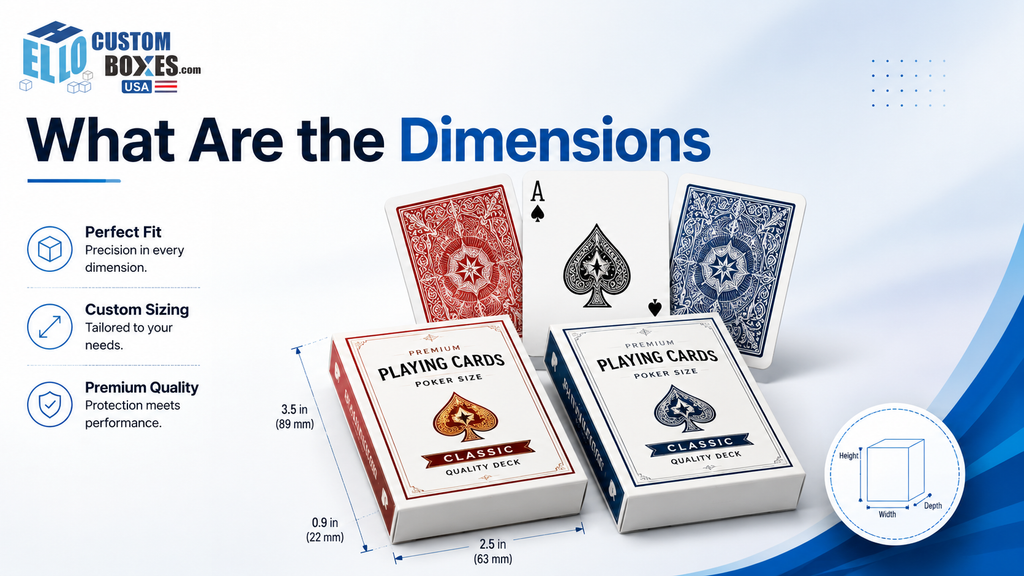 Playing card dimensions with poker-size box measurements