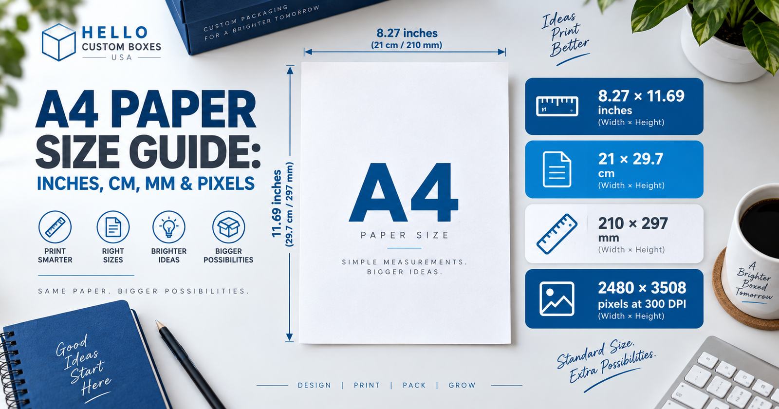 A4 Paper Size Guide: Inches, CM, MM & Pixels