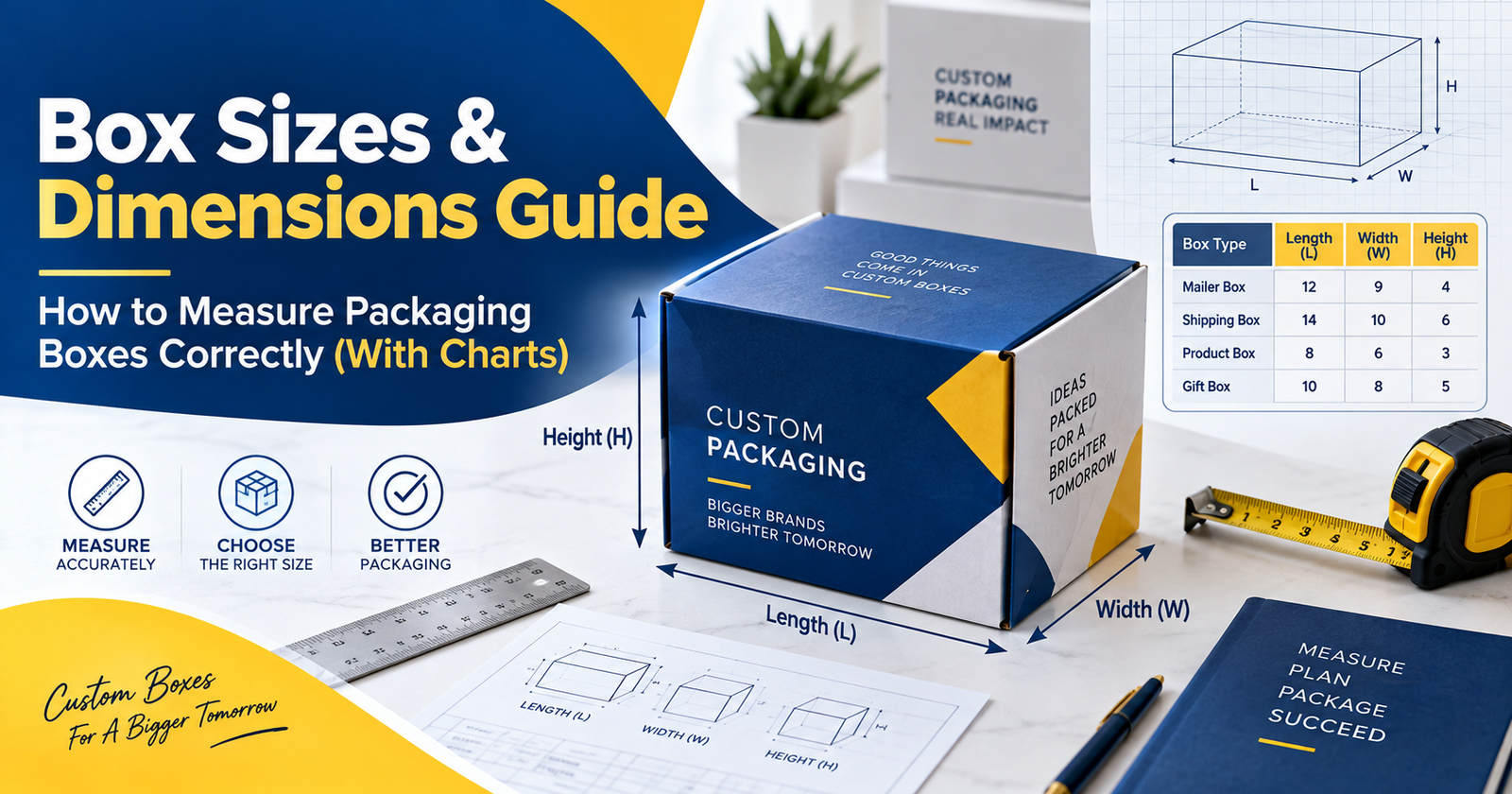 Box Sizes & Dimensions Guide: How to Measure Packaging Boxes Correctly (With Charts)